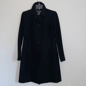 Banana Republic Factory Black Wool A-Line Coat XS
